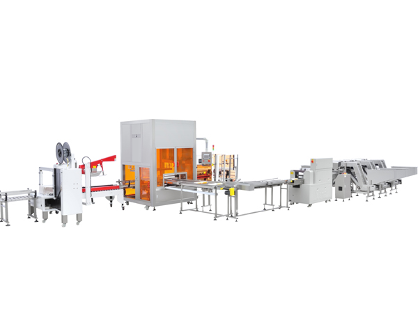 棒棒冰枕包自動(dòng)開箱、裝箱、封箱打包線